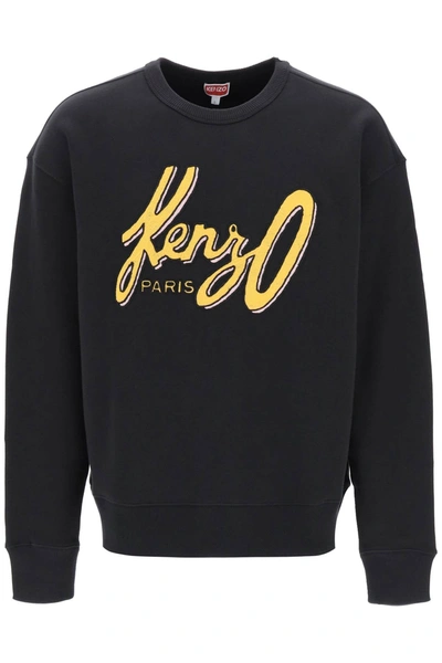 Shop Kenzo Archive Logo Sweatshirt In Black