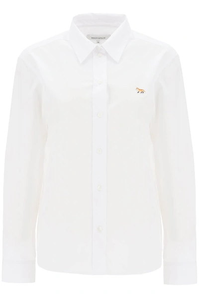 Shop Maison Kitsuné Baby Fox Cotton Shirt In White
