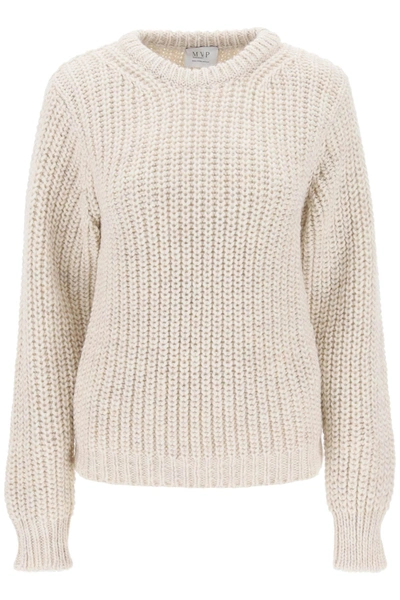 Shop Mvp Wardrobe Carducci Chunky Sweater In Beige