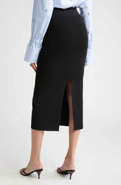 Shop A.l.c Quincy Knit Midi Skirt In Black