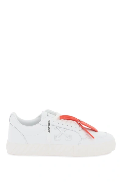 Shop Off-white Leather Low Vulcanized Sneakers In White