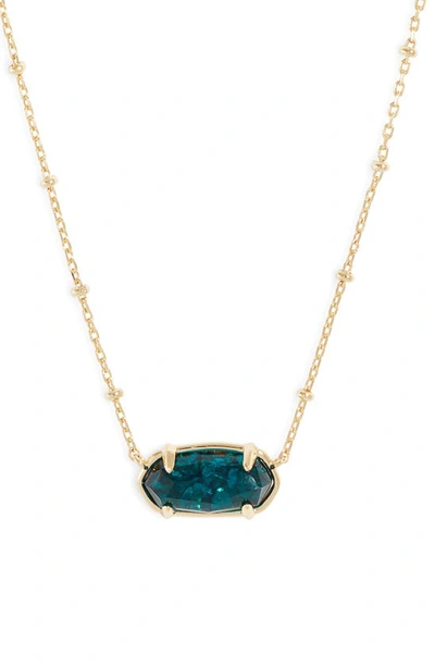 Kendra Scott Elisa Pendant Necklace In Gold dark Teal ModeSens