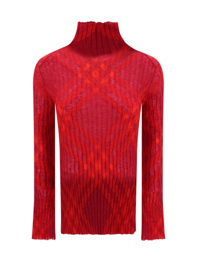 Shop Burberry Knitwear In Ripple Ip Check