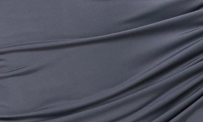 Princess Polly Caprani Drawstring Ruched Strapless Minidress In Grey