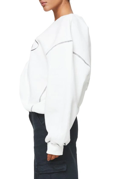 Shop Princess Polly Portland Oversize Graphic Sweatshirt In White