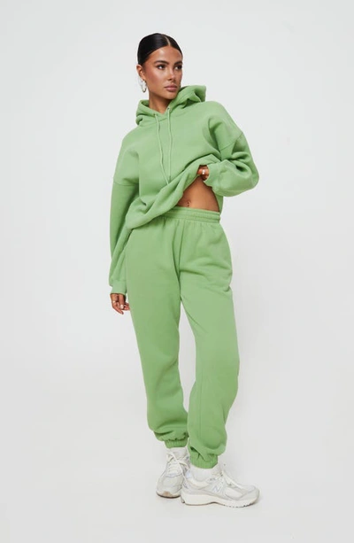 Shop Princess Polly Renna Recycled Cotton Blend Sweatpants In Green