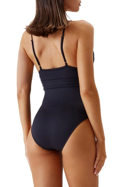 Shop Melissa Odabash Panarea Core One-piece Swimsuit In Black