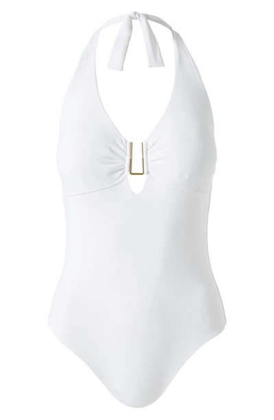 Shop Melissa Odabash Tampa Core One-piece Swimsuit In White