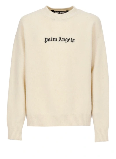 Shop Palm Angels Sweaters Ivory