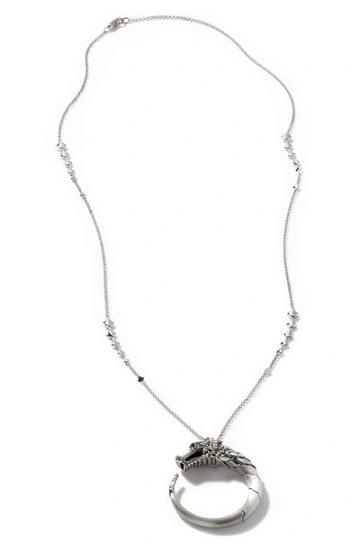 Shop John Hardy Legends Naga Long Pendant Necklace In Black