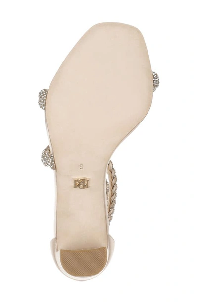 Shop Badgley Mischka Collection Fenix Embellished Ankle Strap Sandal In Nude