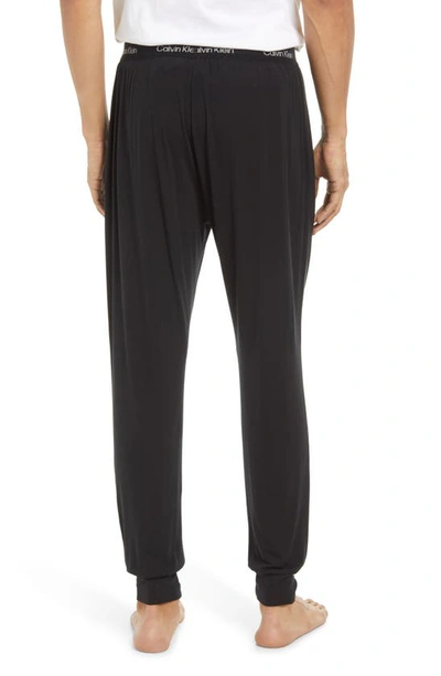 Shop Calvin Klein Modal Blend Jogger Pajama Pants In Black