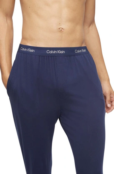 Shop Calvin Klein Modal Blend Jogger Pajama Pants In Blue Shadow
