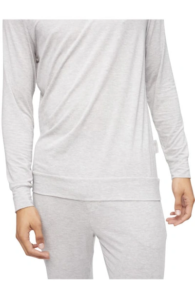 Shop Calvin Klein Modal Blend Crewneck Pajama Sweatshirt In P7a B10 Grey He