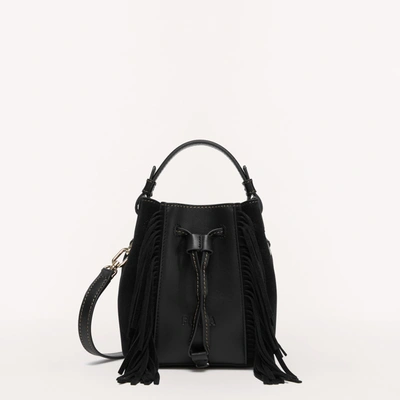 Shop Furla Miastella Bucket Bag Mini In Black
