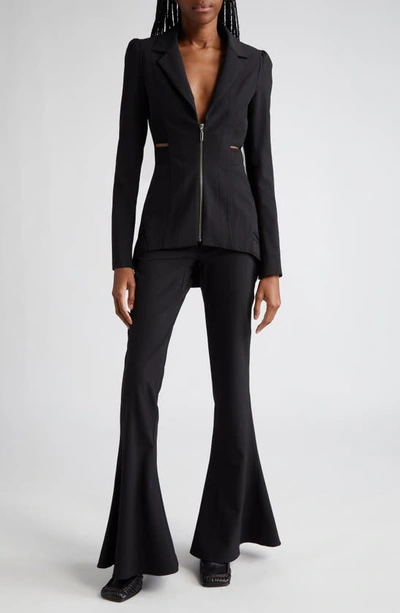 Shop Jean Paul Gaultier X Knwls Zip Blazer In Black