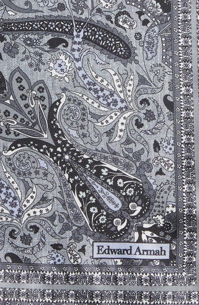 Shop Edward Armah Persian Print Silk Pocket Square In Black