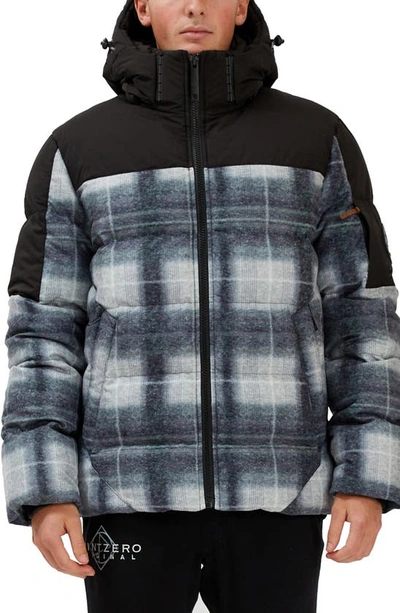 Shop Point Zero Bellecote Plaid Quilted Jacket In Grey Mix