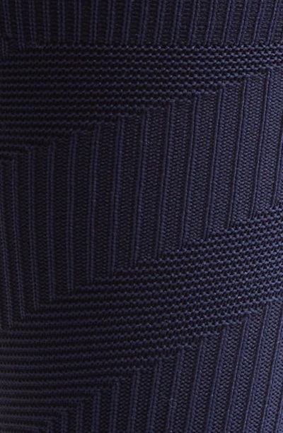 Cole Haan Mixed Stitch Dress Socks In Marine Blue