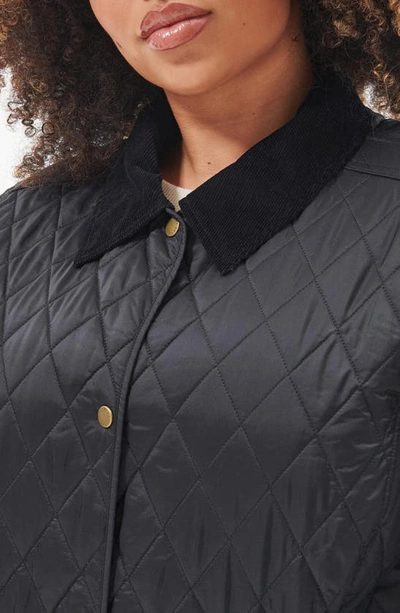 Barbour Annandale Water Resistant Quilted Utility Jacket In Black