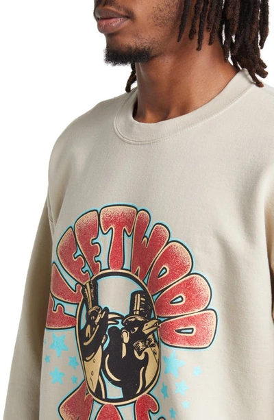 Shop Merch Traffic Fleetwood Mac Cotton Blend Graphic Sweatshirt In Sand