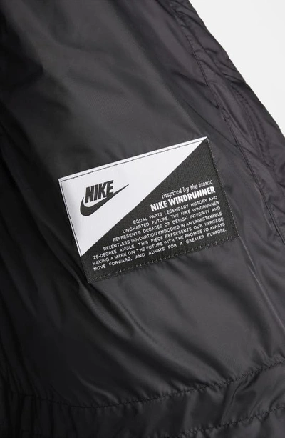 Shop Nike Sportswear Windpuffer Therma-fit Long Puffer Vest In Black/ White