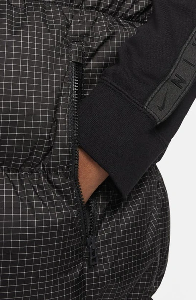 Shop Nike Sportswear Windpuffer Therma-fit Long Puffer Vest In Black/ White