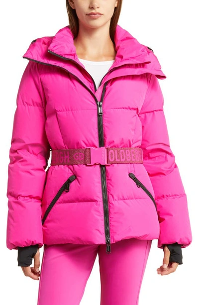 Shop Goldbergh Snowmass Waterproof Down Hooded Ski Jacket In Passion Pink