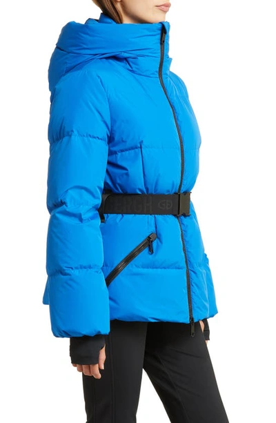 Shop Goldbergh Snowmass Waterproof Down Hooded Ski Jacket In Electric Blue