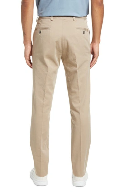 Berle Charleston Khakis Flat Front Cotton Twill Chinos In Khaki