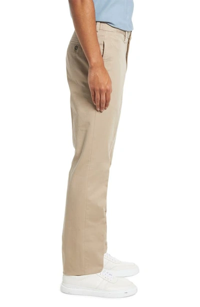 Berle Charleston Khakis Flat Front Cotton Twill Chinos In Khaki
