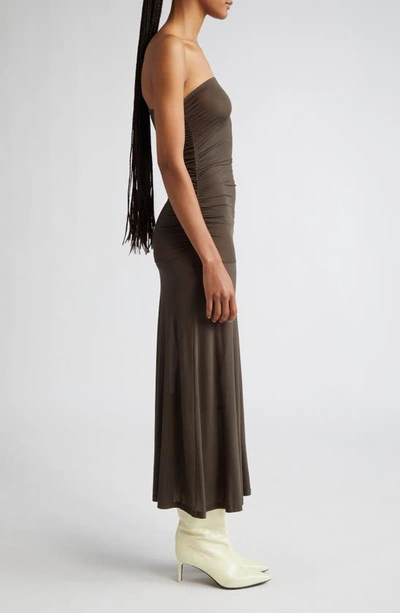 Shop Paloma Wool Moebius Strapless Knit Dress In Brown
