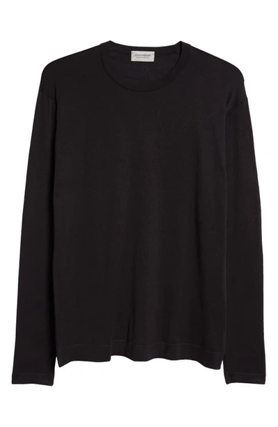 Shop John Smedley Weatherby Cotton Sweater In Black