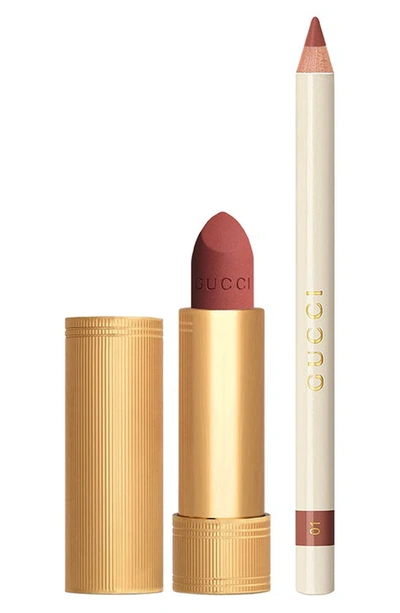 Shop Gucci Matte Lipstick And Lip Liner Duo