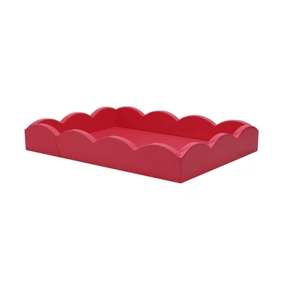 Addison Ross Watermelon Pink Small Lacquered Scalloped Tray