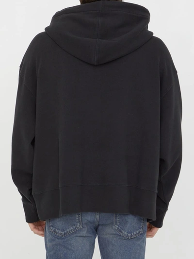 Shop Moncler Genius Cotton Hoodie In Black