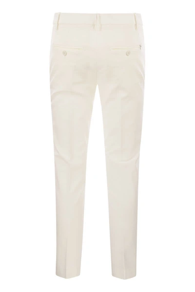 Shop Dondup Perfect - Slim Fit Stretch Trousers In White