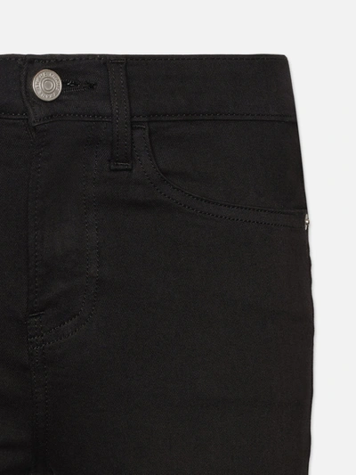Shop Frame Le High Straight Jeans Film Noir Denim In Black