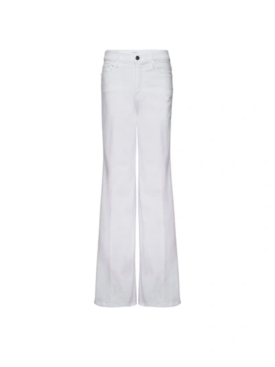Shop Frame Le Palazzo Wide Leg Jeans Blanc Denim In White