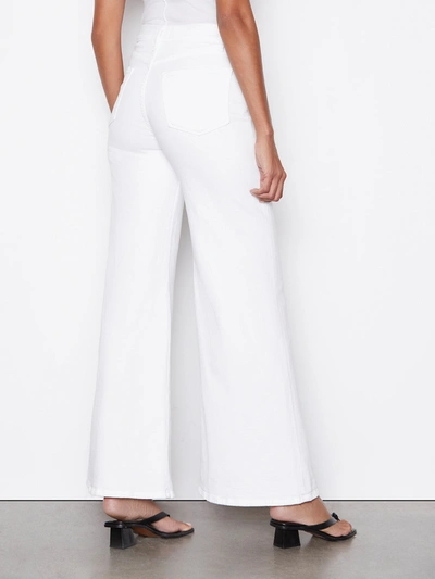 Shop Frame Le Palazzo Wide Leg Jeans In White