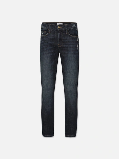 Shop Frame Le Garcon Crop Jeans In Blue