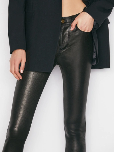 Shop Frame Le Skinny De Jeanne Leather Pants In Black