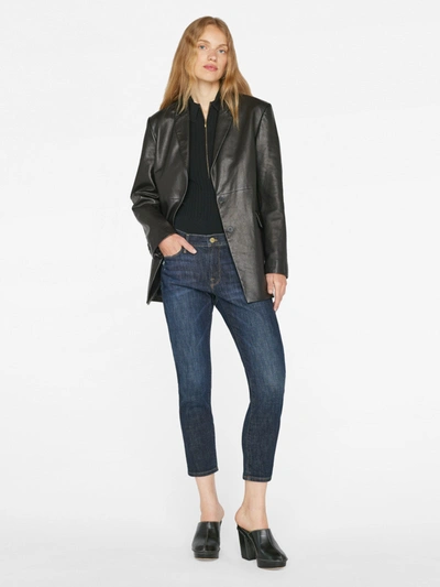 Shop Frame Le Garcon Crop Jeans In Blue