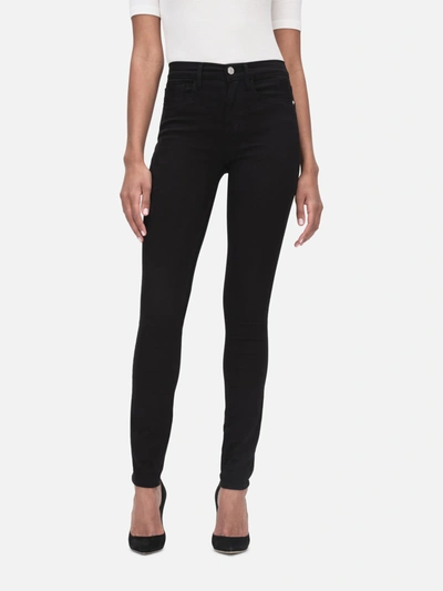 Shop Frame Le High Skinny Jeans In Black