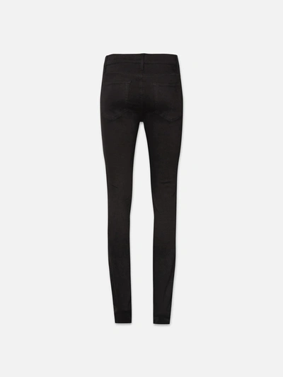 Shop Frame Le High Skinny Jeans Film Noir Denim In Black