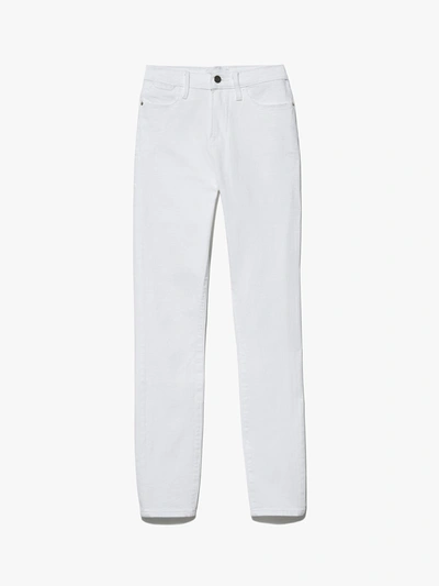 Shop Frame Le High Skinny Jeans Blanc Denim In White