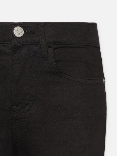 Shop Frame Le High Skinny Jeans Film Noir Denim In Black