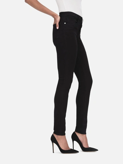 Shop Frame Le High Skinny Jeans Film Noir Denim In Black