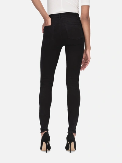 Shop Frame Le High Skinny Jeans Film Noir Denim In Black