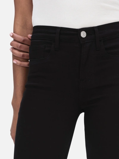 Shop Frame Le High Skinny Jeans Film Noir Denim In Black